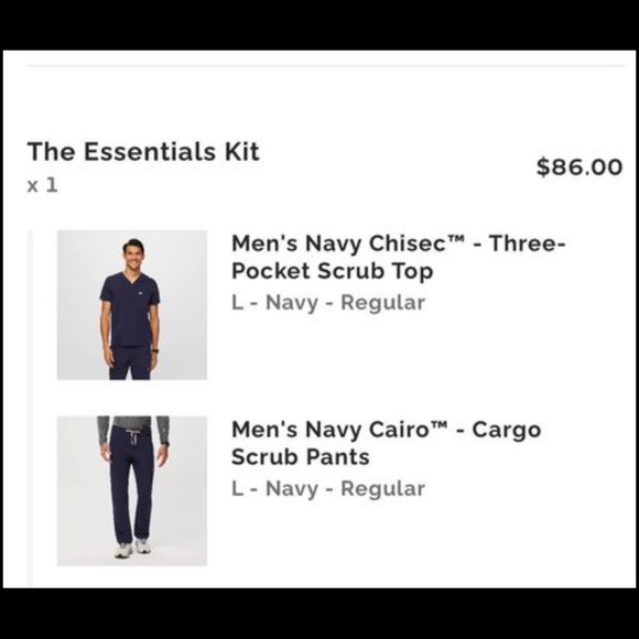 Men’s Navy FIGS Large - Picture 1 of 2